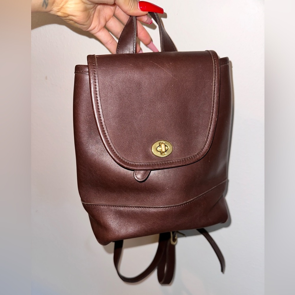 Vintage Coach Leather Mocha Backpack